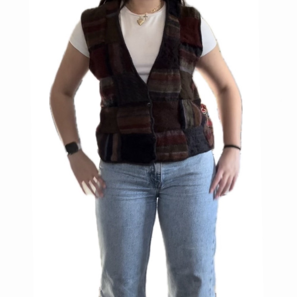 Patchwork Alpaca Vest
